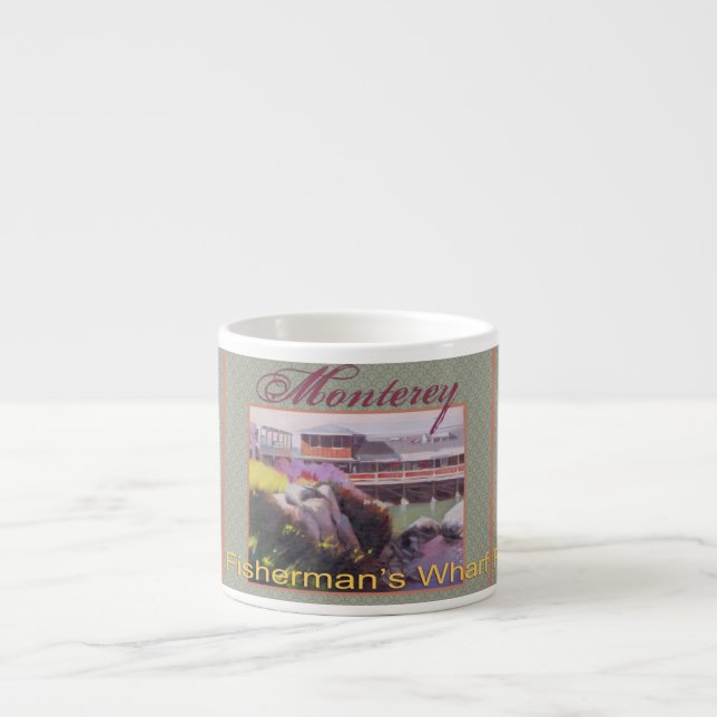 Taza De Espresso Monterey Fishermans Wharf Scenic California Coast (Frente)