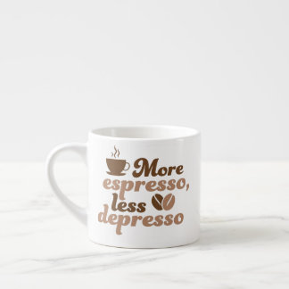 Taza De Espresso More Espresso Less Depresso