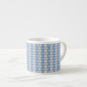 Taza De Espresso Moreno azul común de Candystripe