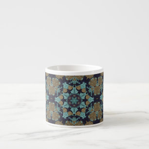 Taza De Espresso Mosaico ornamental africano ea caleidoscópico sin