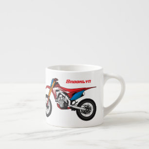 Taza De Espresso Moto de moto de tierra roja