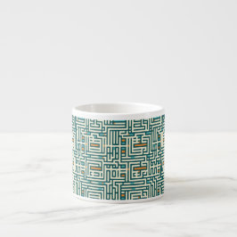 Taza De Espresso Mug au motif à lignes : L'Élégance Géométrique