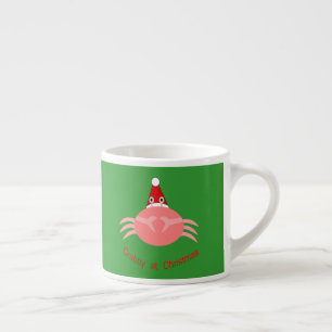 Taza De Espresso Mug cangrejo navidad