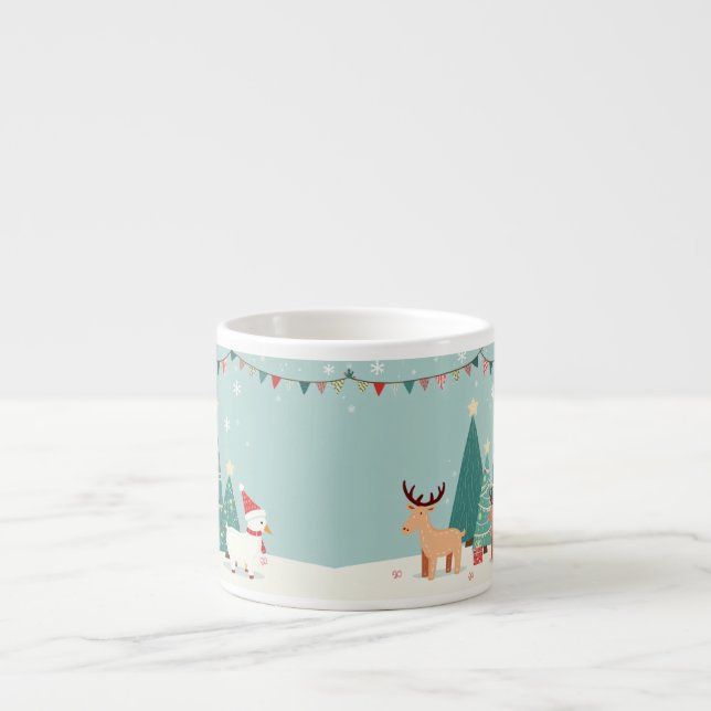 Taza De Espresso Mug conmemorativa de los navidades (Frente)