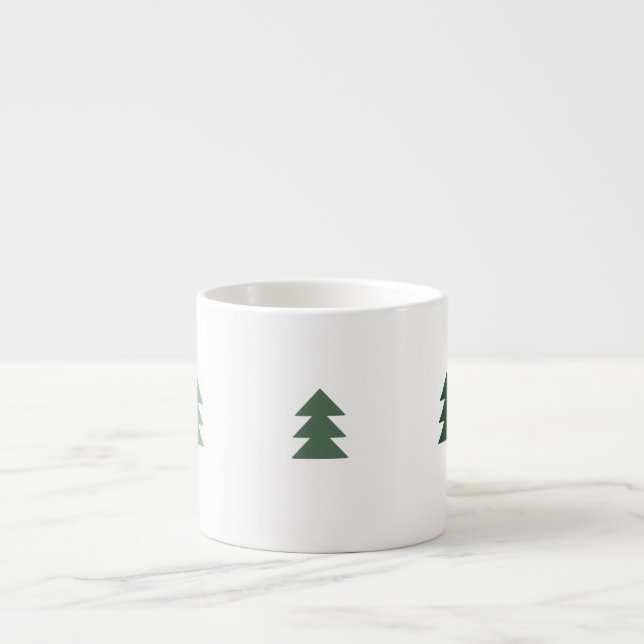 Taza De Espresso Mug de árbol de Navidad (verde) (Frente)