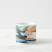Mug de arte abstracto original