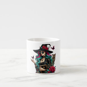 Taza De Espresso Mug de arte estético de bruja