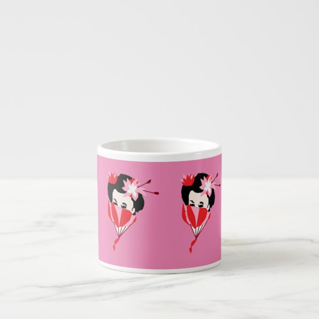 Taza De Espresso Mug de especialidad: CHICA GEISHA (Frente)