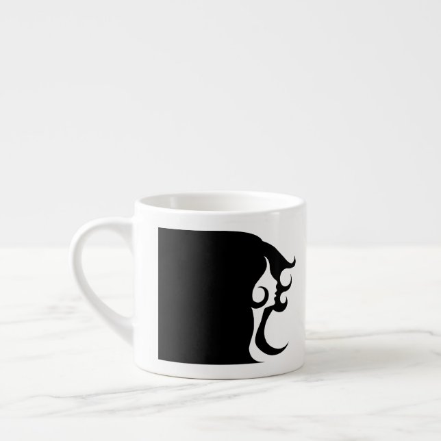 Taza De Espresso Mug de especialidad de mujer de sexo masculino dec (Izquierda)