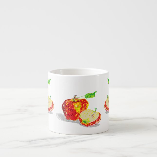 Taza De Espresso Mug de especialidad: manzanas (Frente)