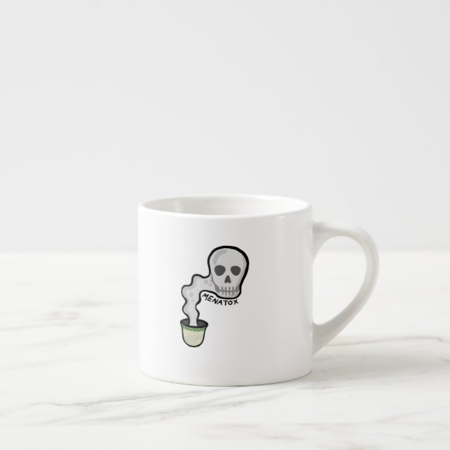 Taza De Espresso Mug de Espreso con fenjan y cráneo (Derecha)