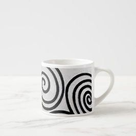 Taza De Espresso Mug de Expresso de ciclo espiral negro