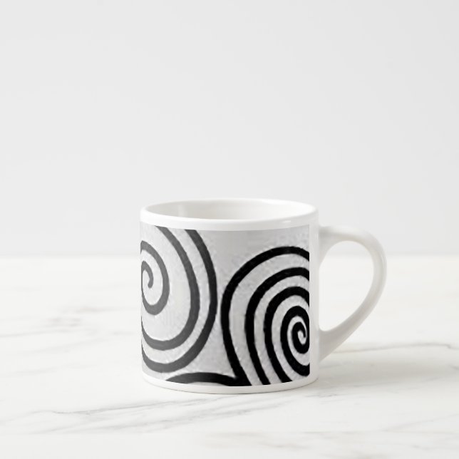 Taza De Espresso Mug de Expresso de ciclo espiral negro (Derecha)