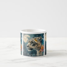 Mug de la especialidad del leopardo de la nieve