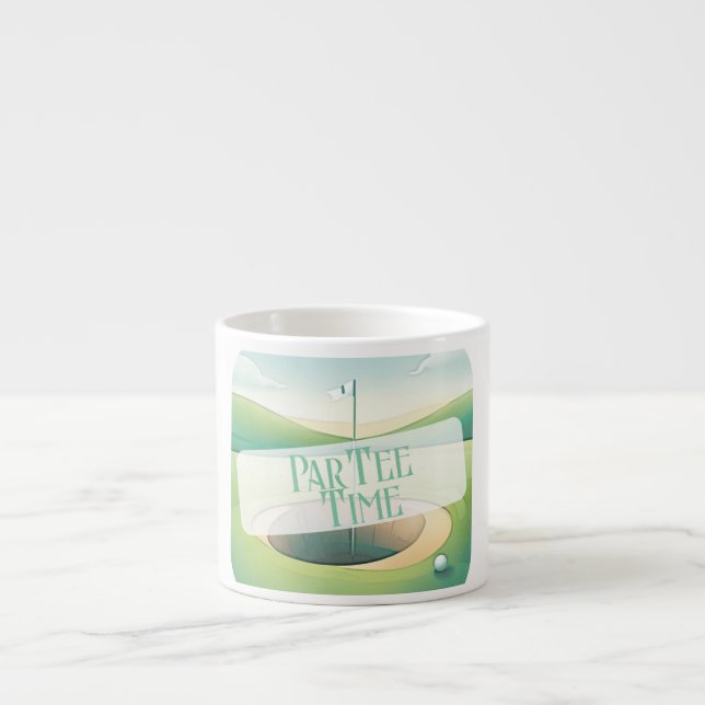 Taza De Espresso Mug de la especialidad del tema del golf (Frente)