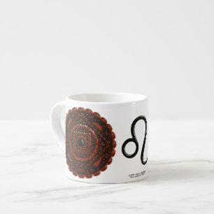 Taza De Espresso Mug de la especialidad Leo Mandala
