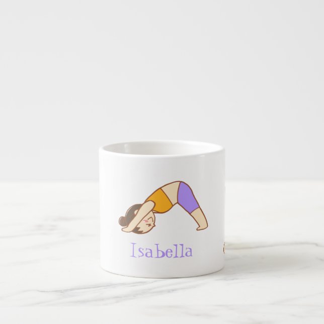 Taza De Espresso Mug de yoga personalizada para niños (Frente)