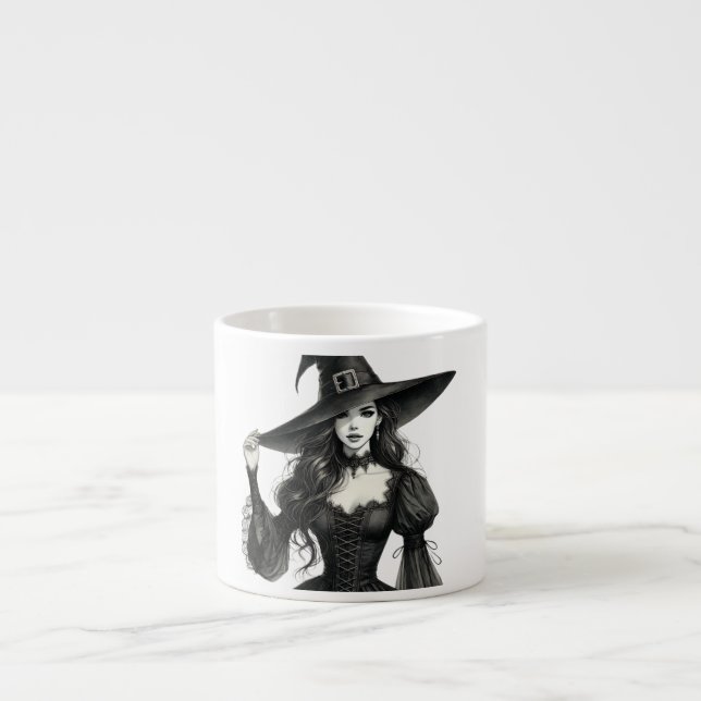 Taza De Espresso Mug mágico de bruja oscura (Frente)
