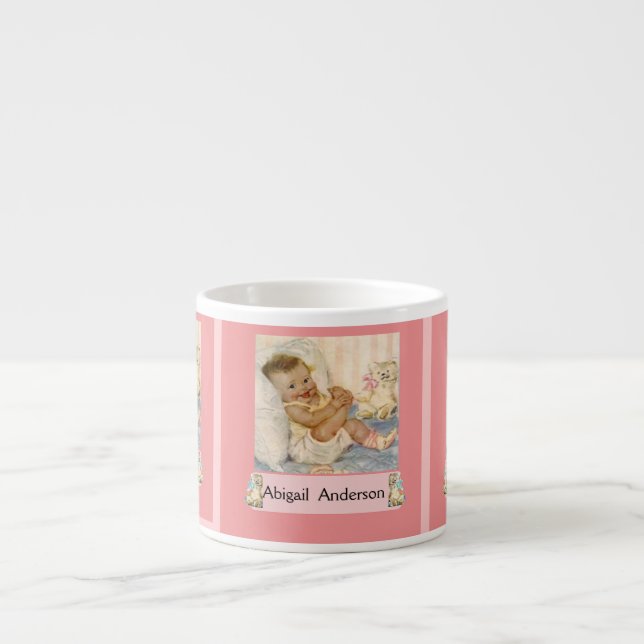 Taza De Espresso Mug Recién nacido personalizado (Frente)