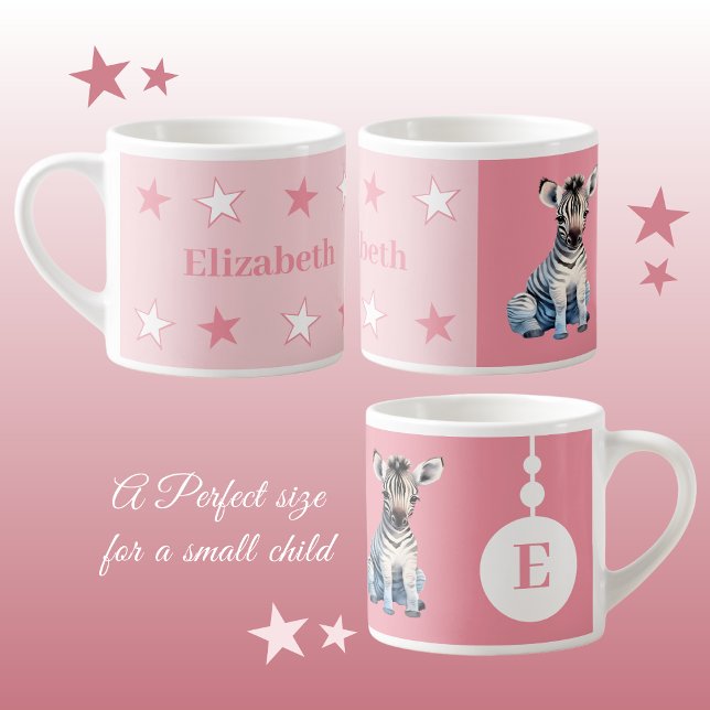 Taza De Espresso Mugre de cebra para niños nombre personalizado ros (Subido por el creador)