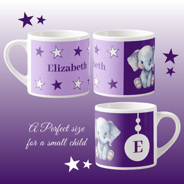 Taza De Espresso Mugre de elefante para niños nombre personalizado  (Subido por el creador)