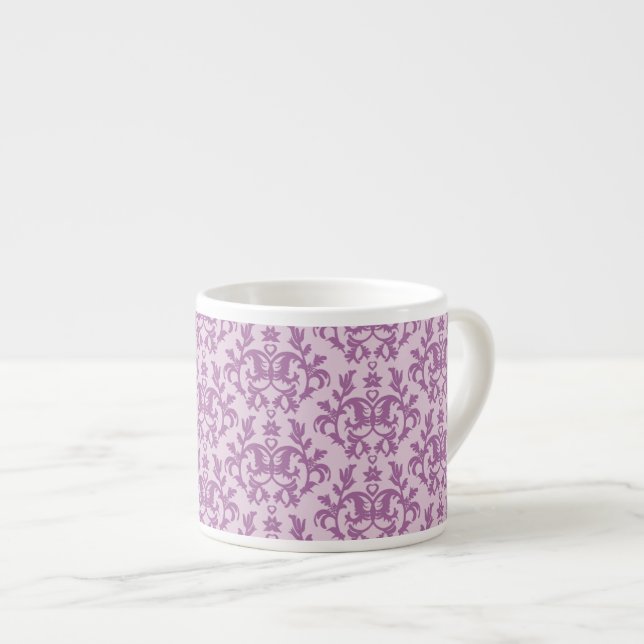Taza De Espresso Mugre de expreso morado de Damask (Derecha)
