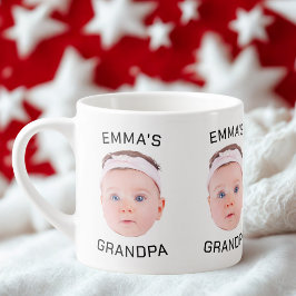 Taza De Espresso Mugre de regalo del abuelo, cara del bebé Personal