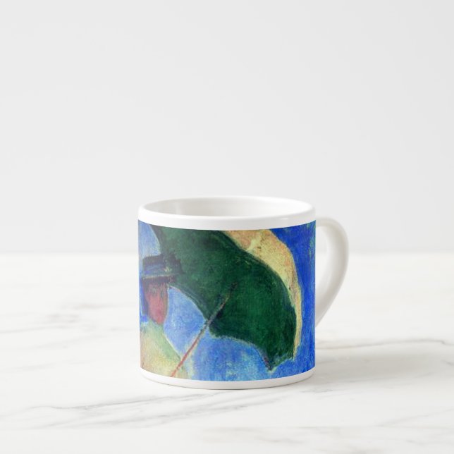 Taza De Espresso Mujer Monet con una sombrilla a la derecha (Derecha)