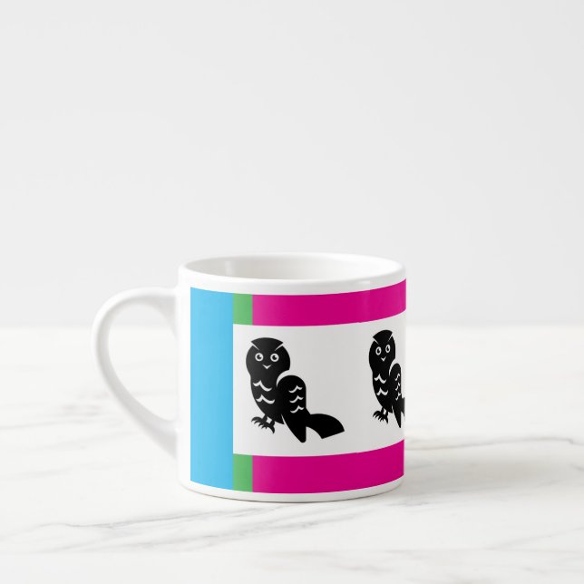 Taza De Espresso Multicolor Owl Espresso Mug (Izquierda)