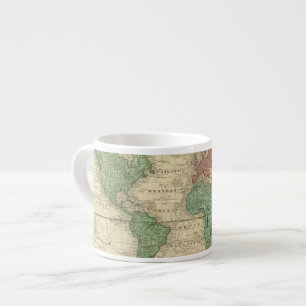 Taza De Espresso Mundo en la proyección 2 de Mercators