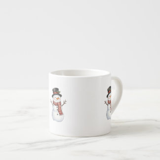 Taza De Espresso Muñeco de nieve feliz