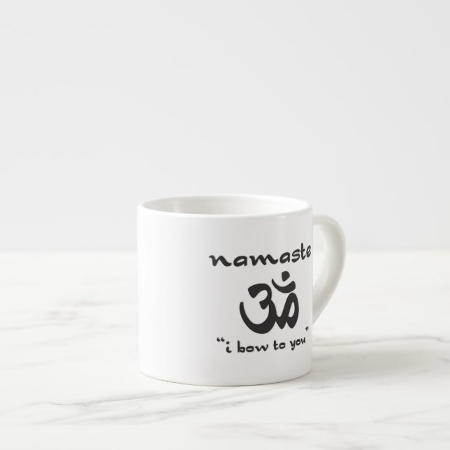Taza De Espresso Namaste - arqueo a usted (en negro) (Derecha)