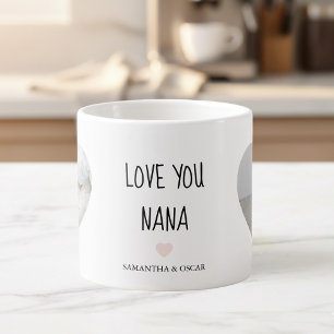 Taza De Espresso Nana Personalizada con Fotos   Te Quiero Nana  