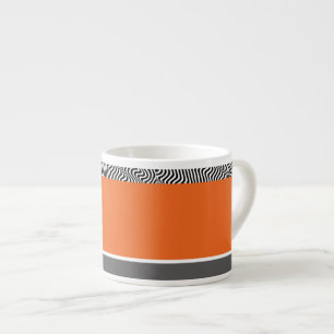 Taza De Espresso Naranja Cebra Trim Citrus