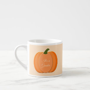 Taza De Espresso Naranja Cuto Sexo Personalizado Neutral de calabaz