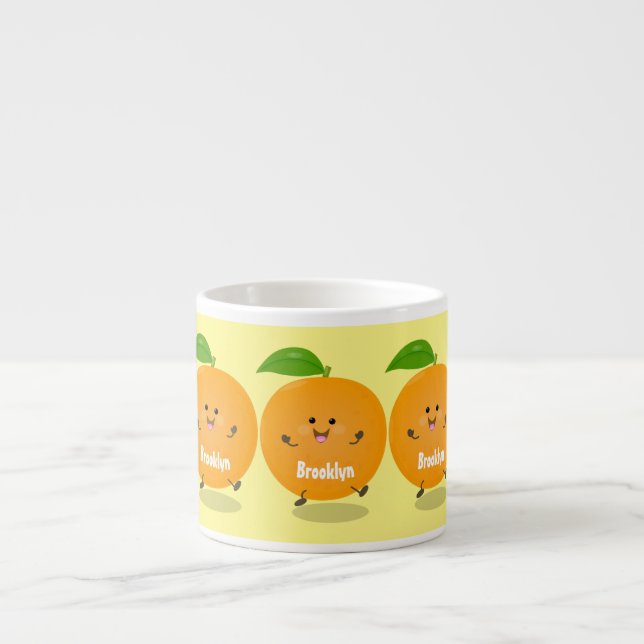 Taza De Espresso Naranja de danza dulce cítricos (Frente)