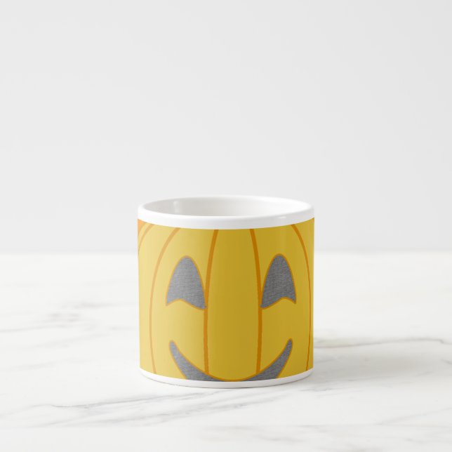Taza De Espresso Naranja de Halloween de diseño de vestimenta de ca (Frente)