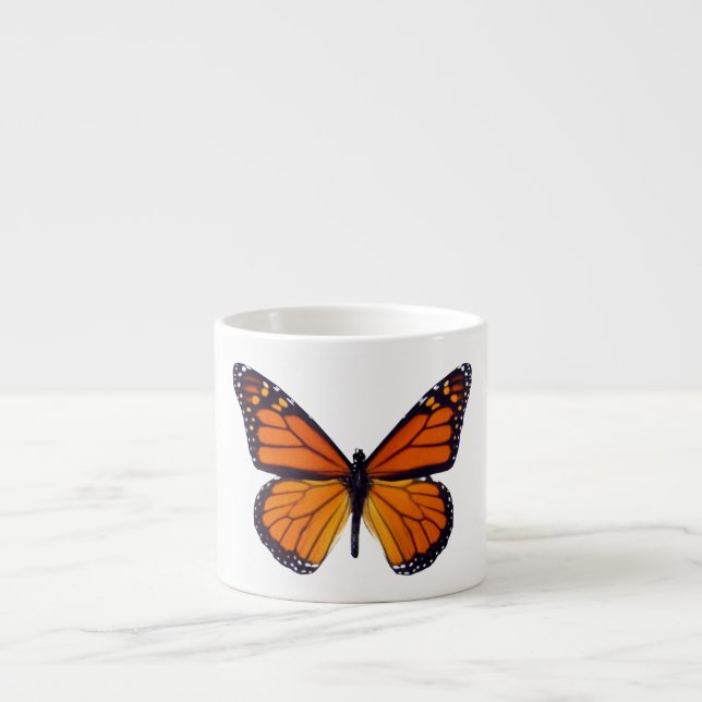 Taza De Espresso Naranja Mariposa Espresso Mug (Frente)