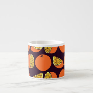 Taza De Espresso Naranjas sin inconvenientes, textura vintage.