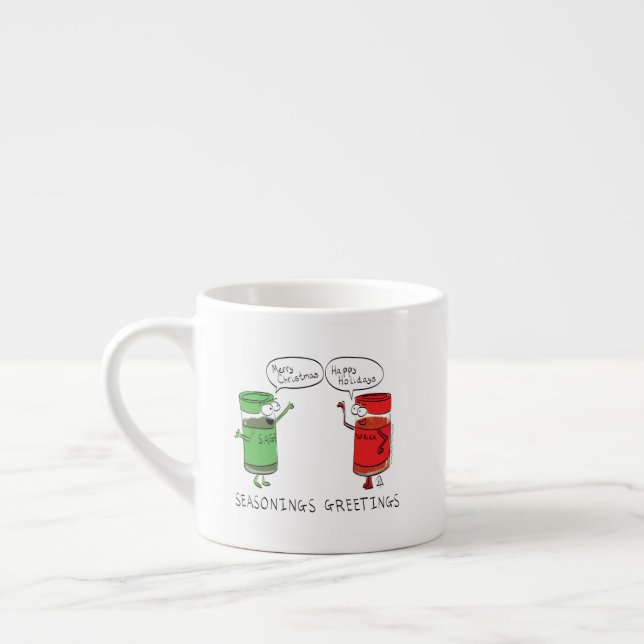 Taza De Espresso Navidades cocinando especias divertidas para el ch (Izquierda)