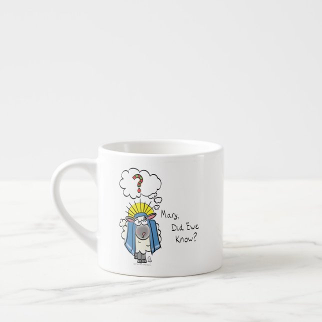 Taza De Espresso Navidades cristianos graciosos cuestan ovejas (Izquierda)