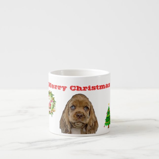 Taza De Espresso Navidades de animales (Frente)