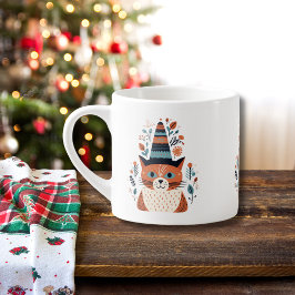 Taza De Espresso Navidades de arte folclórico barato escandinavo