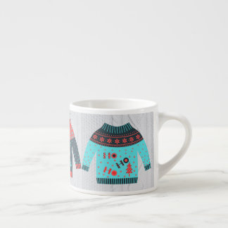Taza De Espresso Navidades de Knit mullidos y suéteres adorables