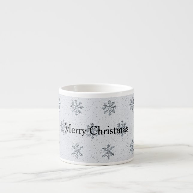 Taza De Espresso Navidades de Snowflakes (Frente)