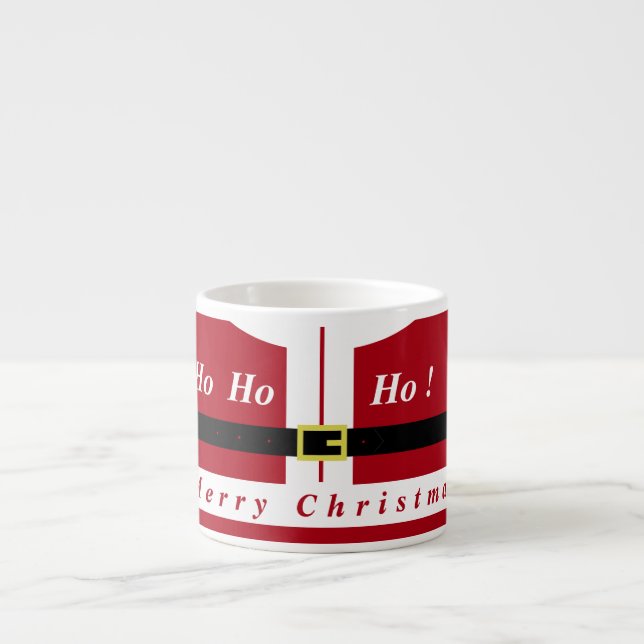 Taza De Espresso Navidades divertidos de la Copa Santa Espresso (Frente)