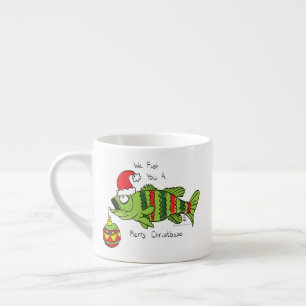 Taza De Espresso Navidades divertidos Personalizado de pescado de p