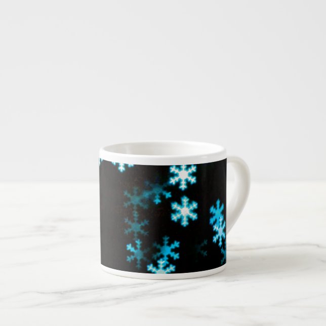 Taza De Espresso Navidades mágicos copos de nieve (Derecha)