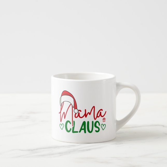 Taza De Espresso Navidades Mama Claus Design-60094 (Derecha)