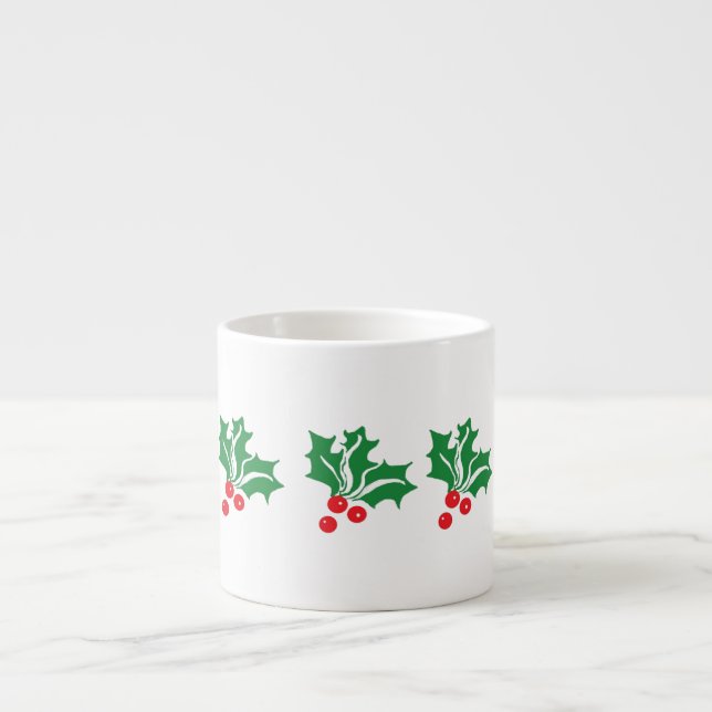 Taza De Espresso Navidades Mug de especialidad mistletoe (Frente)